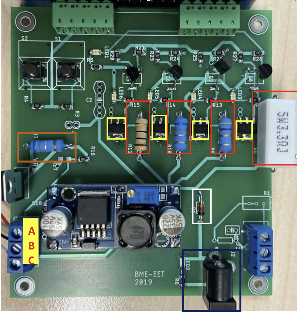 Photograph of the DC-DC converter test PCB